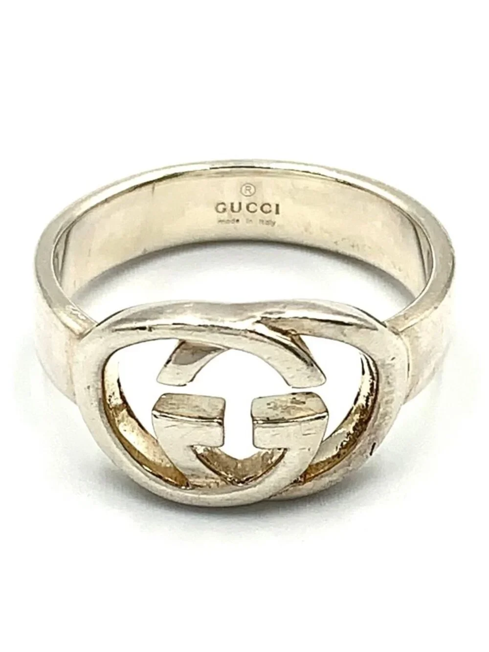 Gucci Interlocking Silver Ring